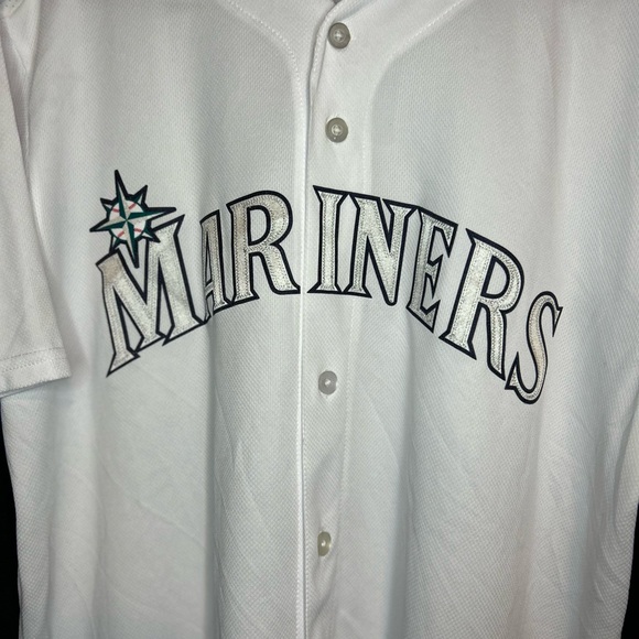 Source Unknown White Mariners Button-Up Jersey - Picture 6 of 6